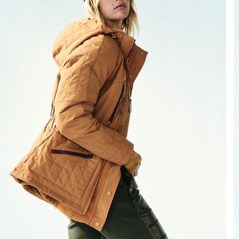 All prepped ski jacket in toasted coconut XS